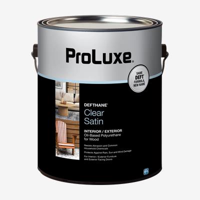 ProLuxe<sup>®</sup> DEFTHANE<sup>®</sup> Interior/Exterior Clear Oil-Based Polyurethane for Wood